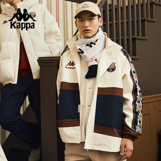 Kappa卡帕背靠背运动棉衣男新款三合一外套立领防风保暖棉服外套K0F12MM09 商品图0