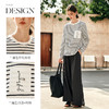 OLrain欧芮儿条纹长袖T恤女冬季2024新款小众设计感口袋刺绣上衣 商品缩略图2
