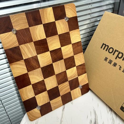 品牌直发~无漆无蜡❗️【摩飞棋盘格砧板】采用乌檀木材质，经典双色拼接✅切肉、切菜、擀面、西餐托盘，大小足够✅无胶水、无甲醛，天然纹理！ 商品图0