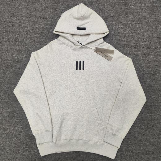 FOGFEAROFGODESSENTIALS联名三杠硅胶印花重磅高街短袖情侣款连帽卫衣男女同款（UY*BG) 商品图5