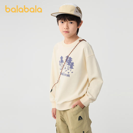 巴拉巴拉童装儿童长袖卫衣男童女童2025春装新款圆领宽松舒适上衣 商品图2