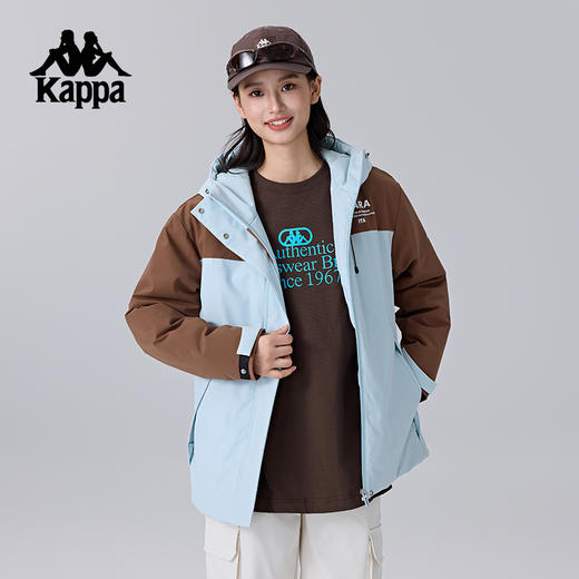 Kappa卡帕背靠背运动棉服女2024新款冬棉衣保暖防寒服夹克上衣潮K0F22MM40 商品图1