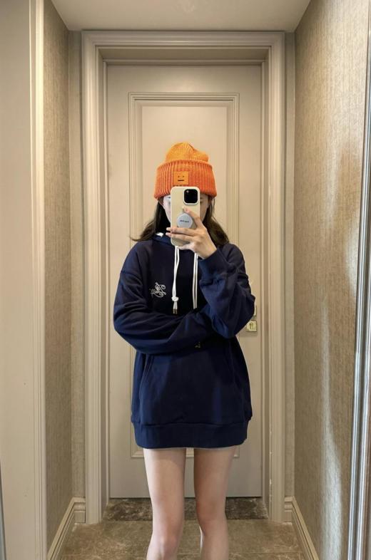 驴家秋冬卫衣单品海军蓝真的太帅了男女不挑身型（U） 商品图3