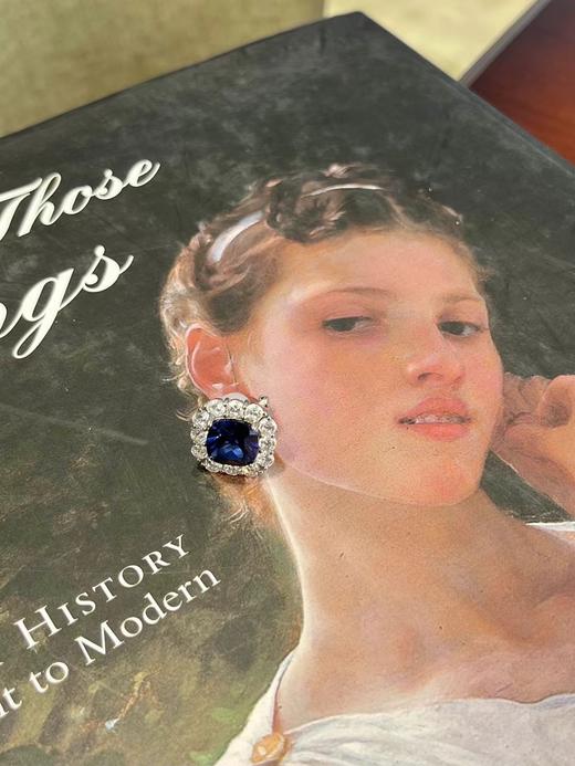 戴安娜蓝宝石耳夹 商品图1