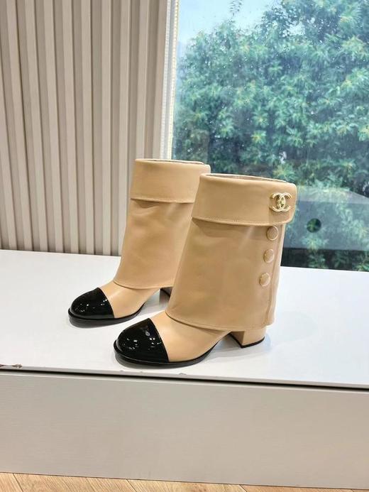 香奶奶秋冬新款字母骑士靴库靴这款骑士靴子真的是帅气时尚的代表（UY*VX） 商品图5