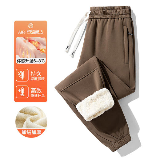 红览 休闲裤男士羊羔绒秋裤冬季加绒棉裤加厚运动裤子520 商品图7