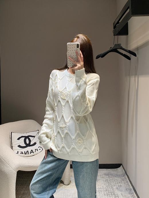 驴家24Fw秋冬新款绞花针织绵羊毛混纺套头衫（UY*DQJB) 商品图2