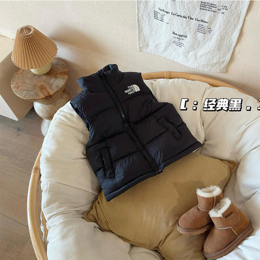 2025年儿童羽绒棉马甲男女中大童立领拼接冬坎肩外穿 商品图7