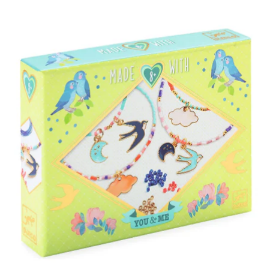 Djeco 彩云飞鸟 串珠 穿绳和套柱游戏 适合年龄8岁+ 成长益智 法国游戏 DJ00016