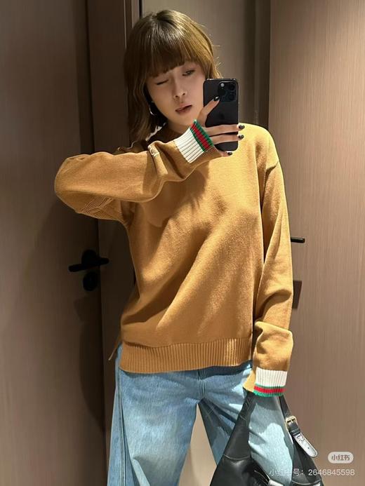 G家 GG嵌花咖色毛衣（DY） 商品图2