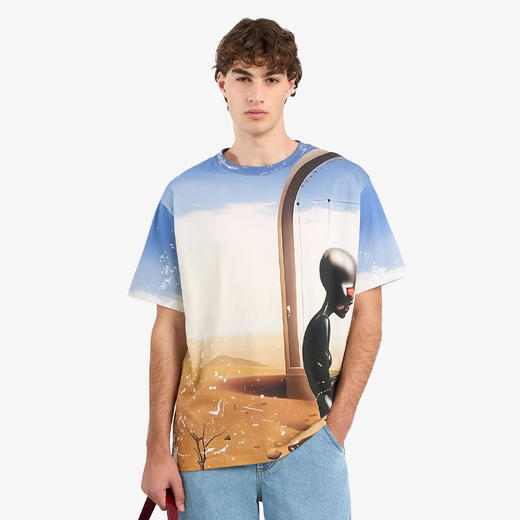 GCDS 男士 Creatures 数码图案印花棉质圆领短袖T恤 混色 A2CM2312JF309 商品图1