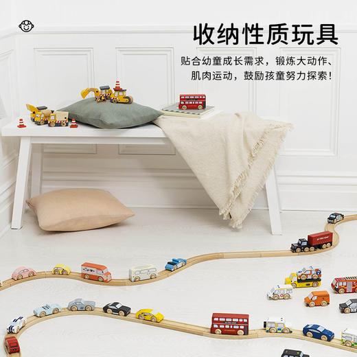 英国le toy van应急直升机和救援车木制儿童玩具过家家复古小车2岁+ 商品图4