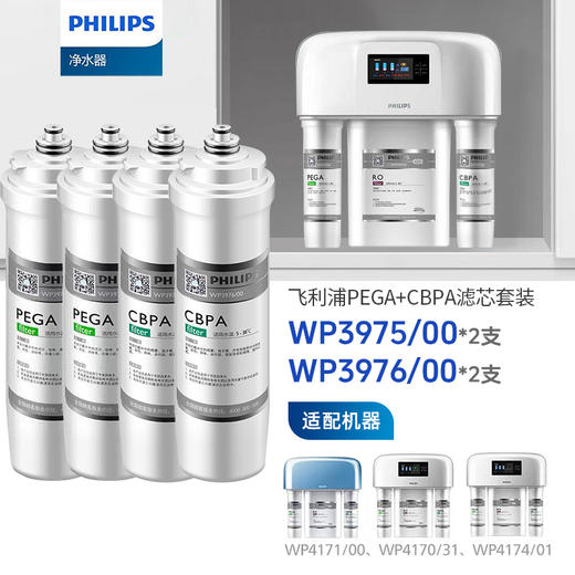  Philips/飞利浦净水滤芯【WP3975+WP3975+WP3976+WP3976】一年装 商品图0