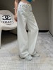 驴家24Fw秋冬新款刺绣万能白色直筒牛仔长裤（UY*ML) 商品缩略图2