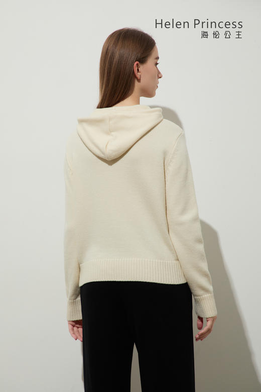 连帽抽绳针织开衫外套 商品图3