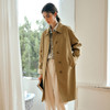 OLrain欧芮儿卡其色风衣女冬季2024新款简约撞色小个子中长款外套 商品缩略图4