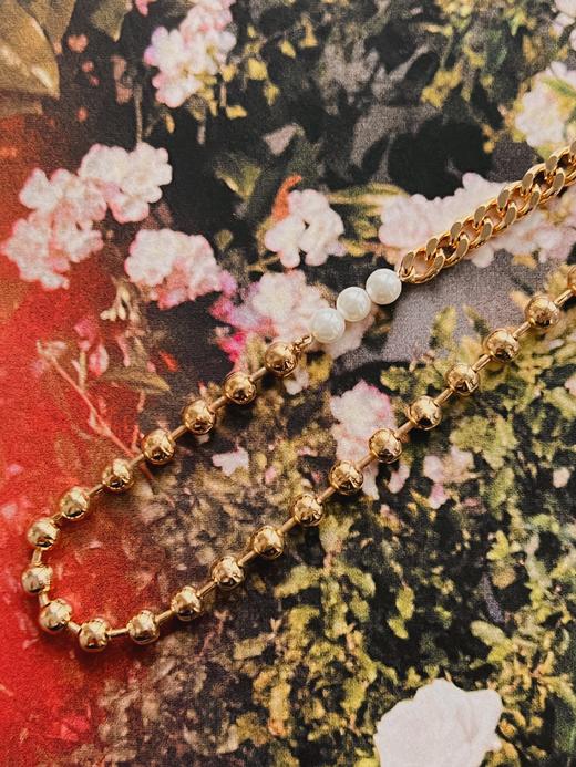 LHWINDSOR 复古间珠长链盖茨比风格毛衣链双层叠加choker多种戴法 商品图6