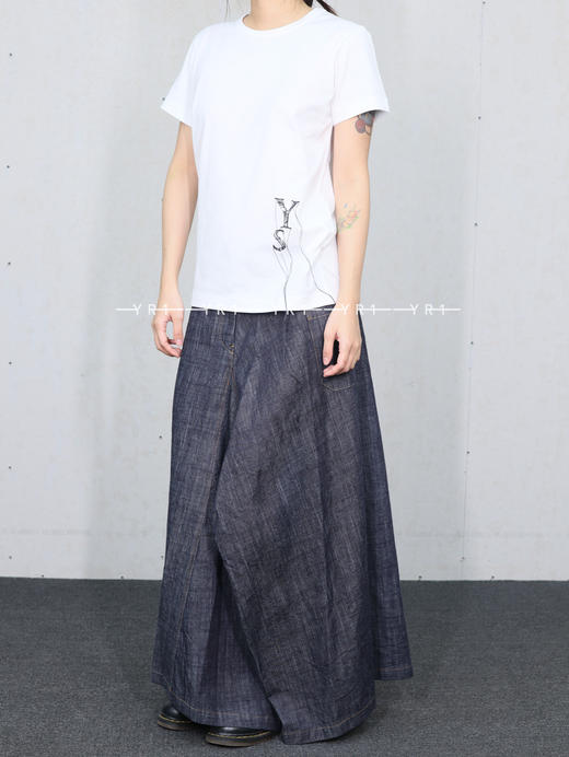 Y's ｜ 流苏LOGO刺绣白T恤 商品图1