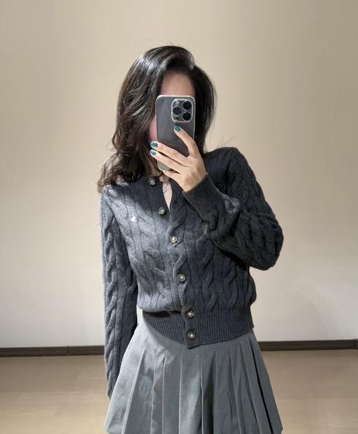 PoLo/拉夫劳伦出口订单区别市场货！25早春新款精致的刺绣小马经典logo扭麻花织法开衫（UY*MM） 商品图6