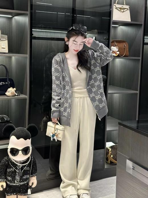 G家 24双面GG羊毛连帽外套定织美利奴羊毛纱线男女同款（DY） 商品图11