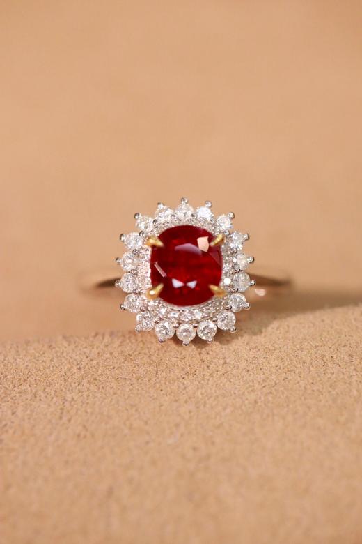 1ct刻面红宝石戒指 商品图0