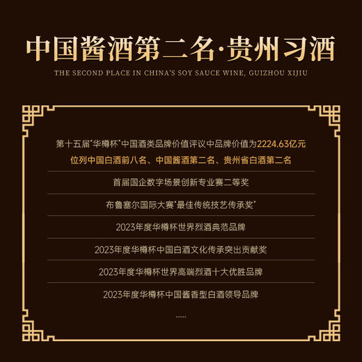 【北京商务外事活动指定用酒】习酒五星国府 南斯拉夫·黑山名誉总统接待用酒 酱香型白酒53%vol 商品图4