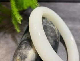 【御珠宫坊·传承系列】羊脂白玉手镯52mm