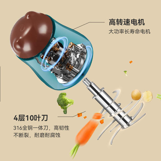 【旗舰全钢】小贝熊 辅食机宝宝料理机家用小型辅食机宝宝辅食机 商品图1