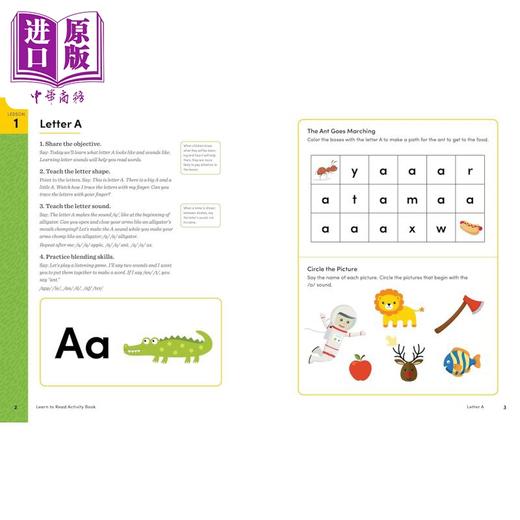 【中商原版】Learn to Read Activity Book: 101 Fun Lessons to Teach Your Child to Read 学习阅读活动手册 英文学习 商品图4