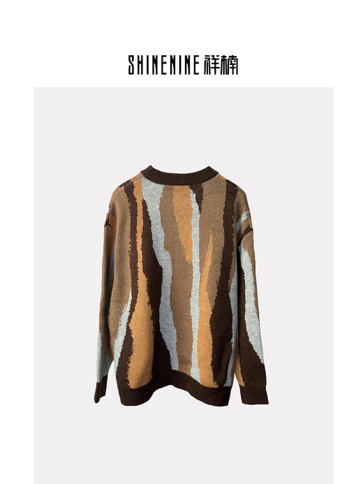 440843259不规则撞色针织衫 商品图1