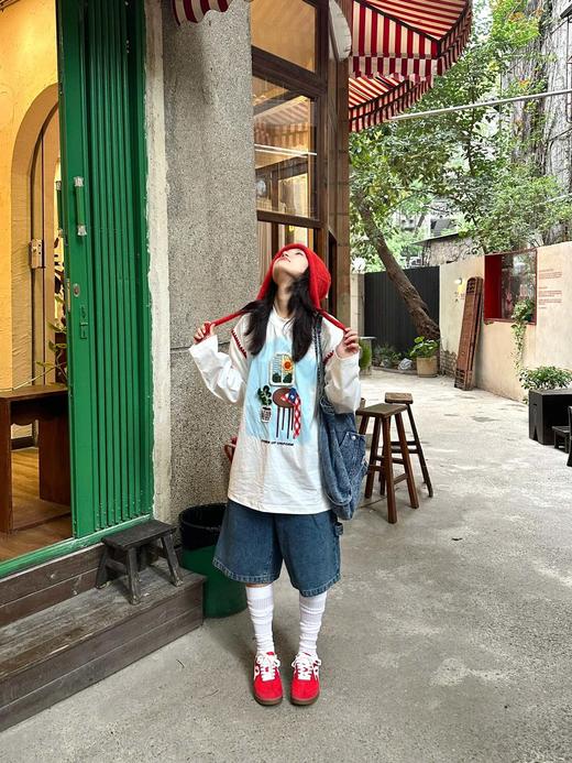 CHEERUPUNIF*RM24Fw秋冬新款立体窗台印花长袖T恤（UY*DQJB） 商品图10