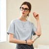 OLrain欧芮儿灰色短袖T恤女春季2025年新款韩系简约百搭圆领上衣 商品缩略图3