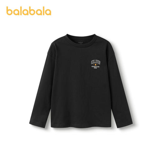 巴拉巴拉童装儿童长袖t恤男童女童2025款春装圆领百搭打底衫简约T 商品图4