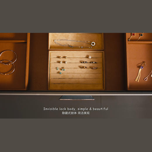 留存道指纹锁金属抽屉-可定制皮革颜色 商品图2