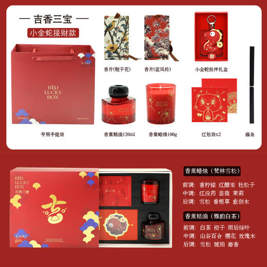 【2025蛇年高级香薰礼盒】套装创意蜡烛礼品 结婚送伴手礼 红色新年礼物 商品图6