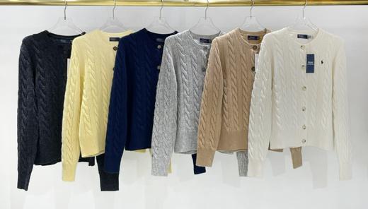 PoLo/拉夫劳伦出口订单区别市场货！25早春新款精致的刺绣小马经典logo扭麻花织法开衫（UY*MM） 商品图13