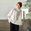 OLrain欧芮儿白色长袖衬衫女春季2025年新款设计感慵懒风拼接上衣 商品缩略图3