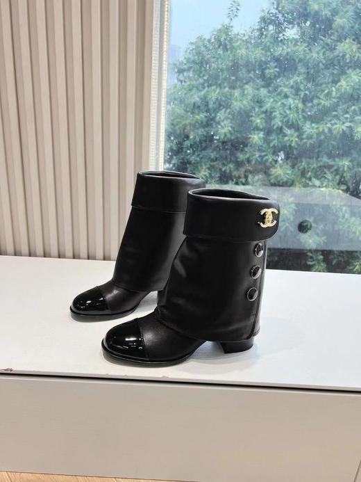 香奶奶秋冬新款字母骑士靴库靴这款骑士靴子真的是帅气时尚的代表（UY*VX） 商品图1