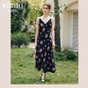 OLrain欧芮儿黑色碎花连衣裙女春季2025年新款法式玫瑰印花吊带裙 商品缩略图0
