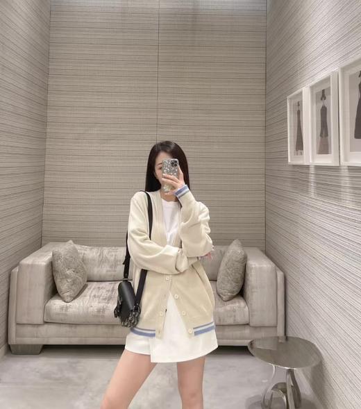 D家 刺绣字母针织开衫 商品图2