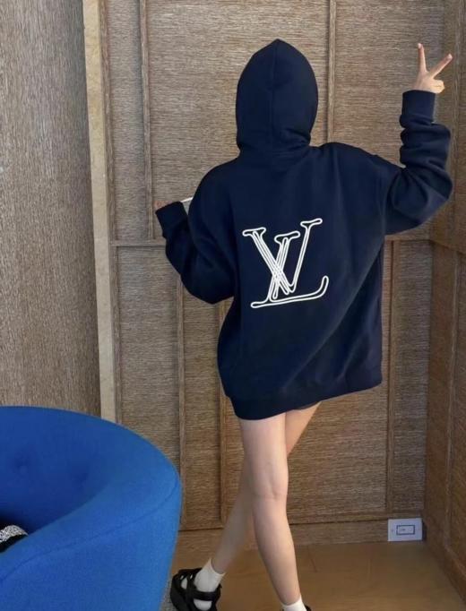 驴家秋冬卫衣单品海军蓝真的太帅了男女不挑身型（U） 商品图0