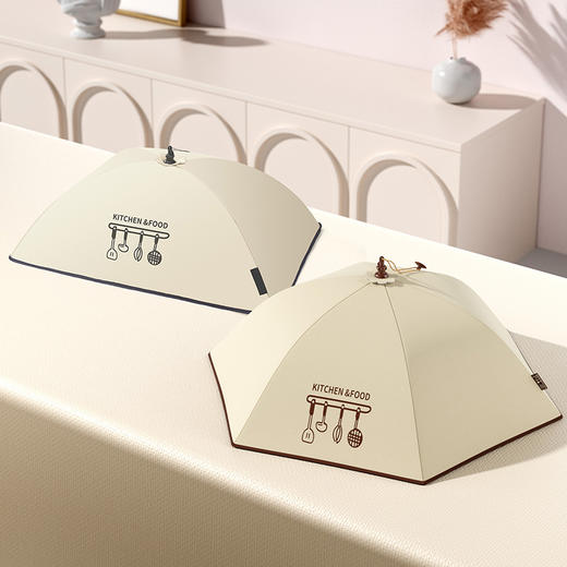 【精选】冬季防尘防虫加厚保温可折叠菜罩  餐桌罩坚固耐用轻松收纳不占地 商品图1