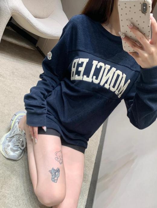 Moncler24秋冬蒙口毛巾布料打底长袖T恤男女同款（U） 商品图1