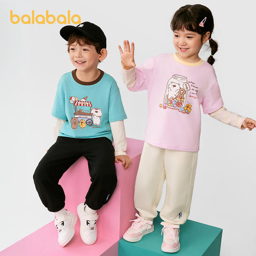 巴拉巴拉童装儿童裤子男童女童长裤宝宝春秋2025新款宽松卫裤亲子 商品图1