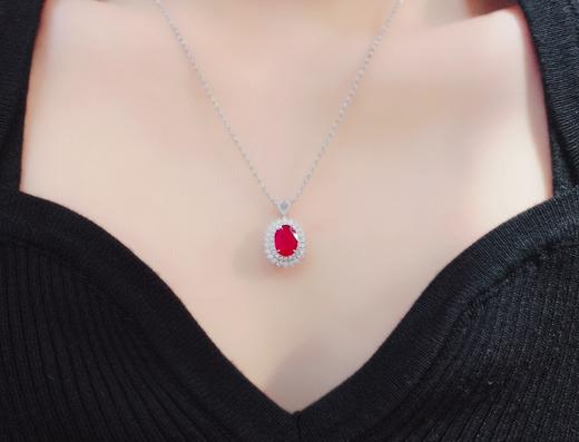 2ct刻面红宝石吊坠 商品图4