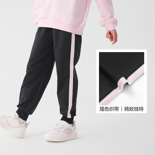 巴拉巴拉童装女童裤子儿童2025新款春装中大童长裤撞色休闲运动裤 商品图3