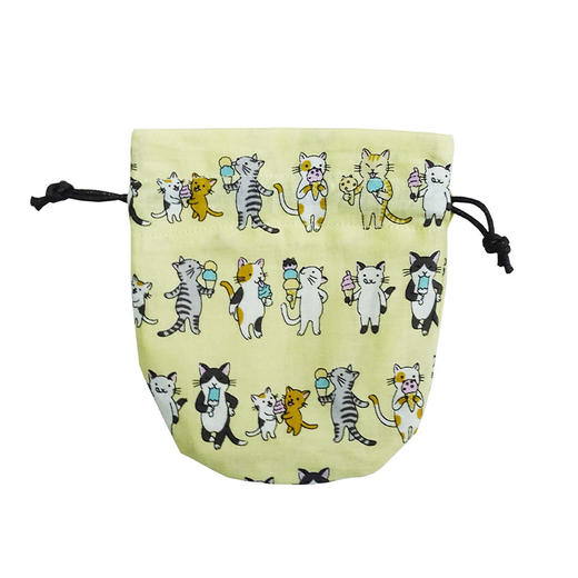 HUJI祤集Pippin收纳袋插画雪糕猫咪 商品图0