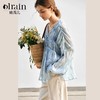 OLrain欧芮儿蓝色晕染雪纺衫女冬季2024年新款度假风慵懒绑带小衫 商品缩略图0