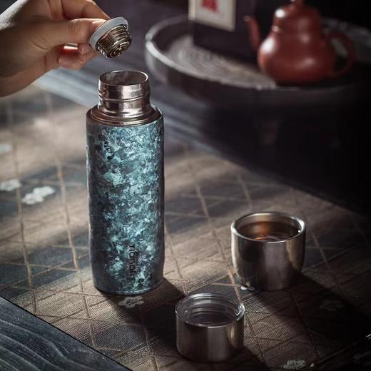 【纯钛保温杯】天沏茗和双层纯钛保温杯男女士高档泡茶焖茶杯车载户外便携水杯 商品图2