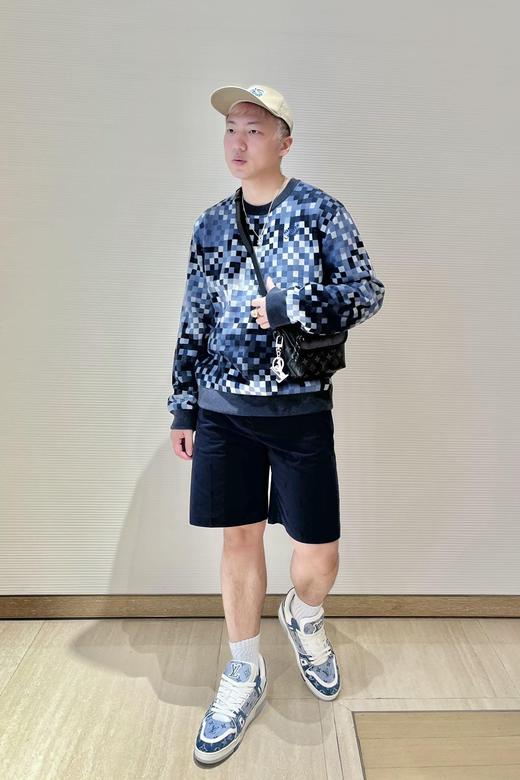 驴家24Fw秋冬新款马赛克渐变棋盘格Monogram花㚏针织毛衣男女同款（UY*DQJB） 商品图14